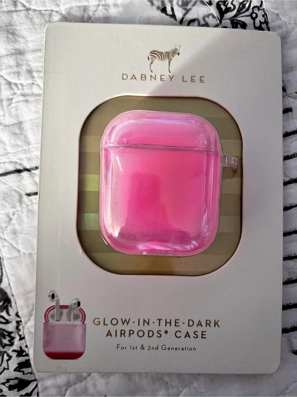 Dabney Lee Glow-in-the-Dark AirPods Case Pink AirPods Case NWT